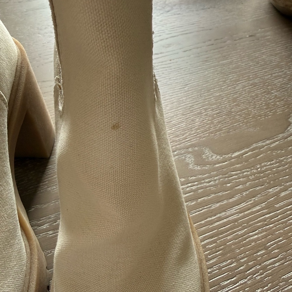 Dolce Vita Cream Heeled Boots - Picture 4 of 6